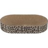 Kartonové škrabací lůžko LEO, s catnipem, 63 x 10 x 35 cm, hnědá/leopardí