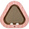 Škrabací karton VALENTINE triangl, s míčky a catnipem, 36 x 5 x 36/36 cm, losos - LIMITOVANÁ NABÍDKA