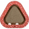Škrabací karton VALENTINE triangl, s míčky a catnipem, 36 x 5 x 36/36 cm, červená - LIMITOVANÁ NABÍD