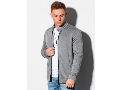 eng pl Mens zip up sweatshirt B1071 grey melange 16378 1