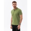 eng pl Mens pique knit polo shirt olive V21 S1374 18324 1