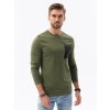 eng pl Mens printed longsleeve olive L130 19519 1