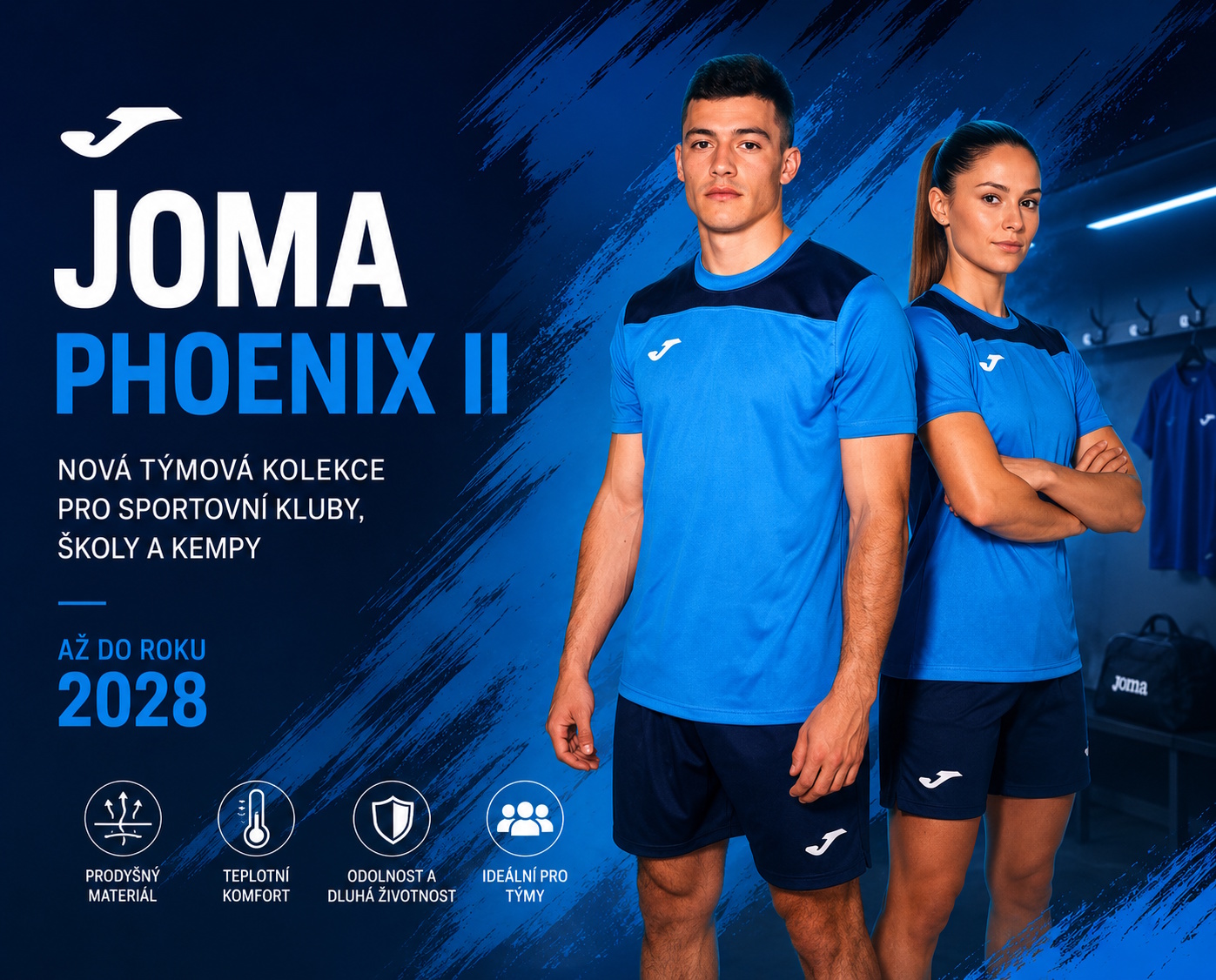 JOMA Phoenix II: Nová týmová kolekce pro sportovní kluby, školy a kempy až do roku 2028