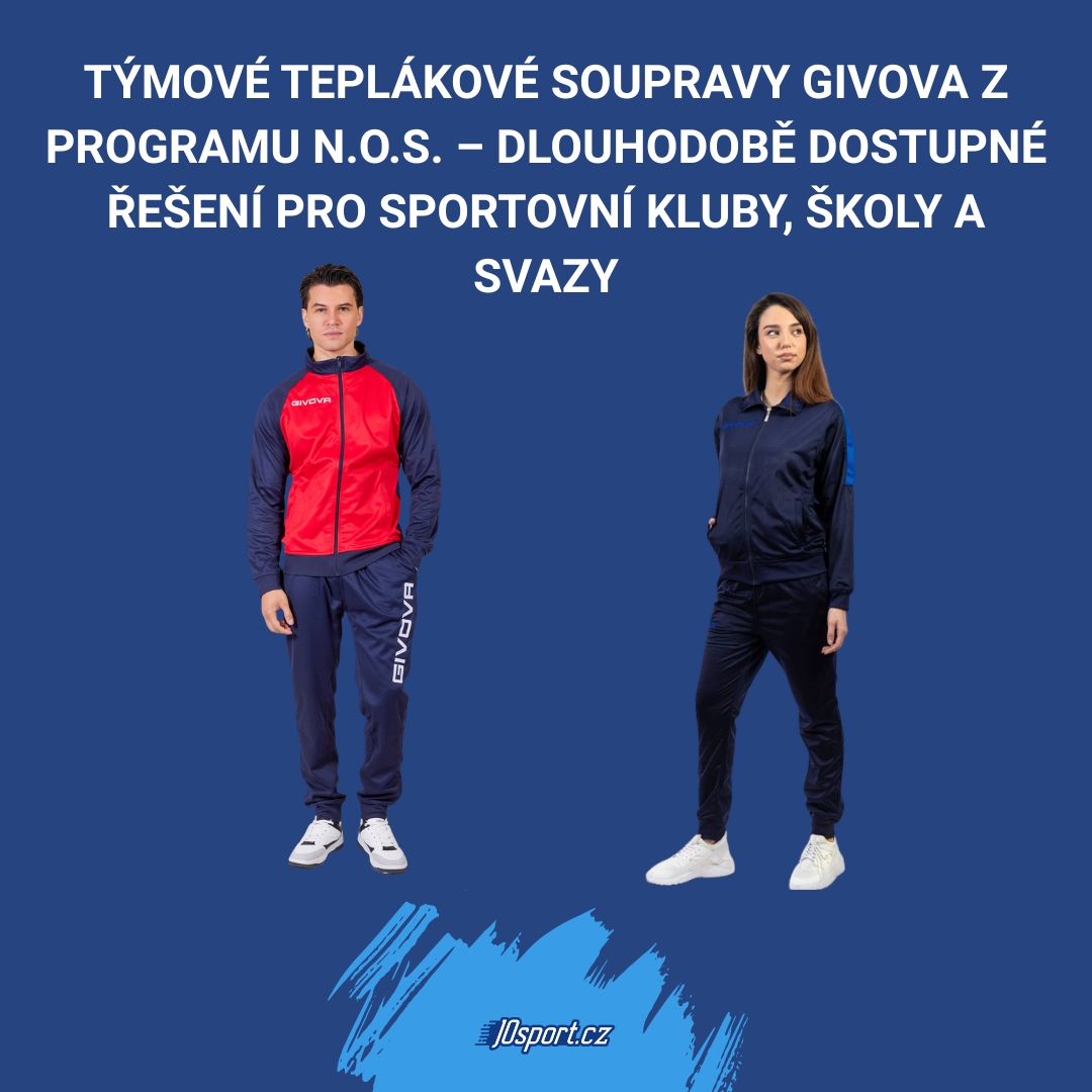 Týmové teplákové soupravy Givova z programu N.O.S. – dlouhodobě dostupné řešení pro sportovní kluby, školy a svazy