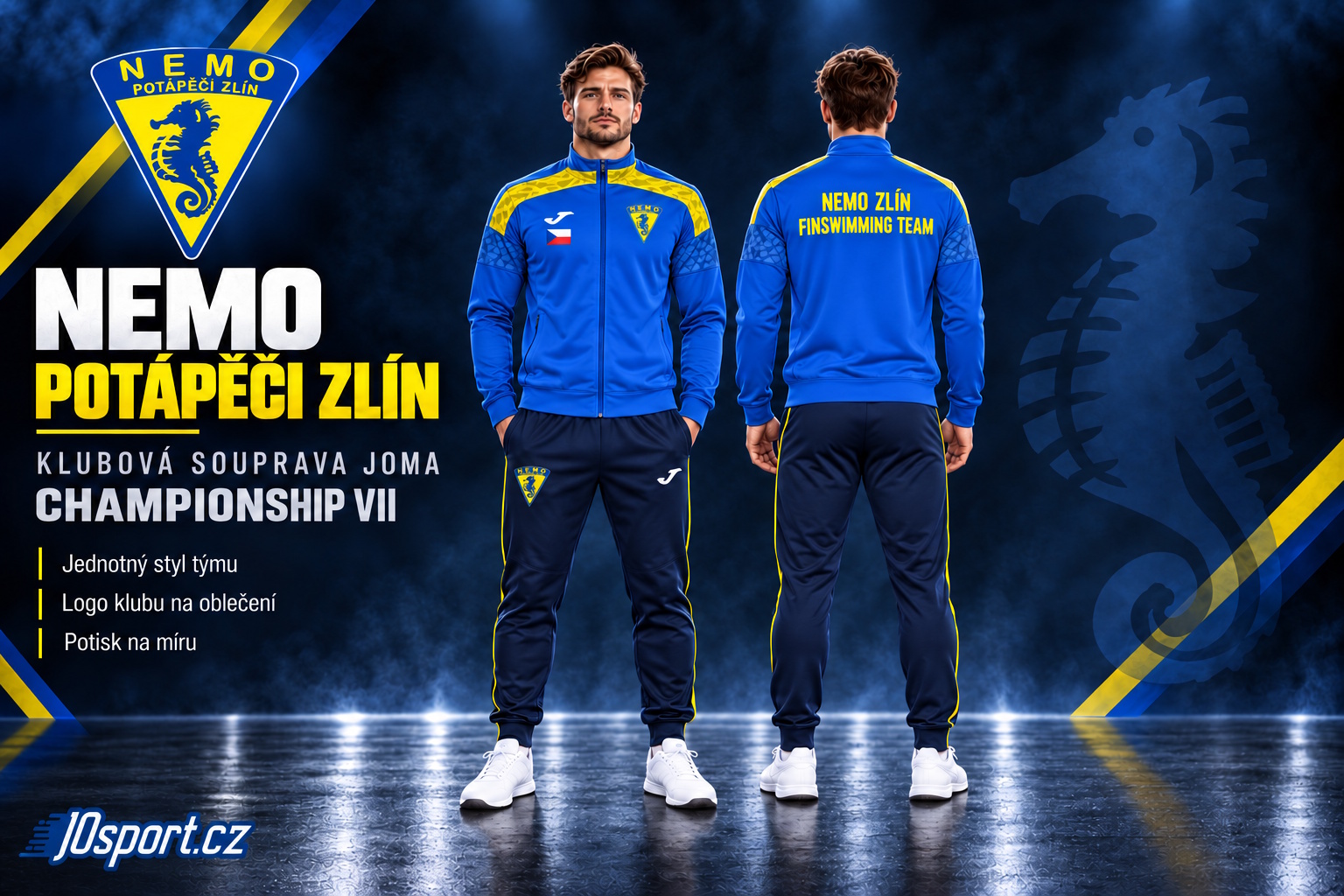 Nemo Potápěči Zlín – klubový set s vlastním potiskem