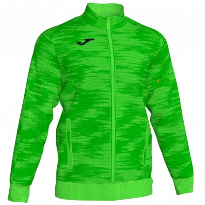 MIKINA JOMA GRAFITY | PLNÝ ZIP | ZELENÁ FLUO