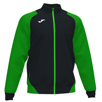 MIKINA JOMA ESSENTIAL II | PLNÝ ZIP | ČERNÁ-ZELENÁ FLUO
