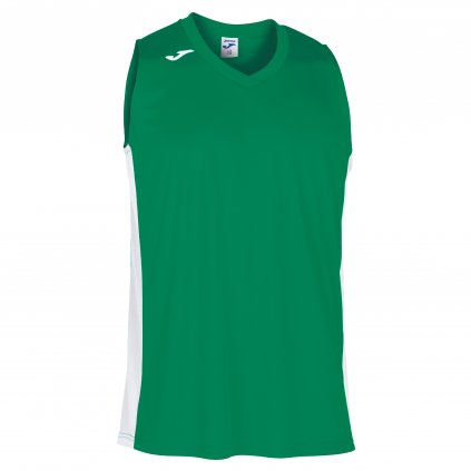 TRIČKO JOMA CANCHA III ZELENÁ-BÍLÁ BEZ RUKÁVŮ