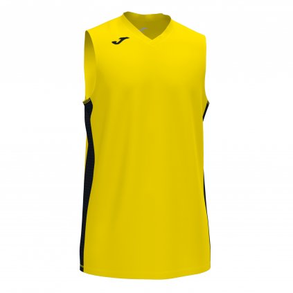 TRIČKO JOMA CANCHA III ŽLUTÁ-ČERNÁ BEZ RUKÁVŮ