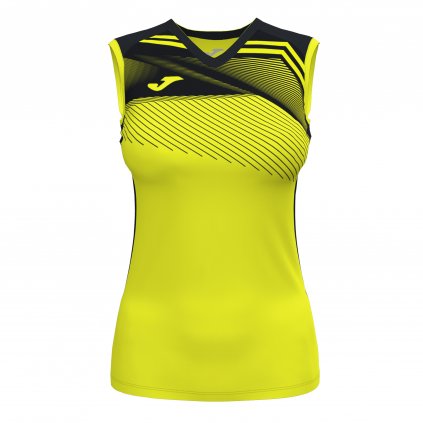 TRIČKO JOMA SUPERNOVA II ŽLUTÁ FLUO-ČERNÁ BEZ RUKÁVŮ