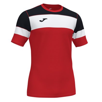 TRIČKO JOMA CREW IV | BAVLNĚNÉ | ČERVENÁ-ČERNÁ | K/R