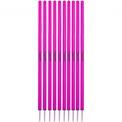 SLALOMOVÉ TYČE CAWILA S HROTY RŮŽOVÉ | SADA 10ks | 160cm