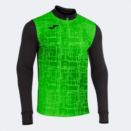 MIKINA JOMA ELITE VIII | POLOZIP | ČERNÁ-ZELENÁ FLUO