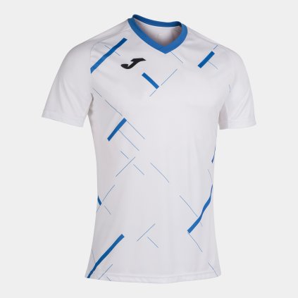 TRIČKO JOMA TIGER III | BÍLÁ-SVĚTLE MODRÁ | K/R
