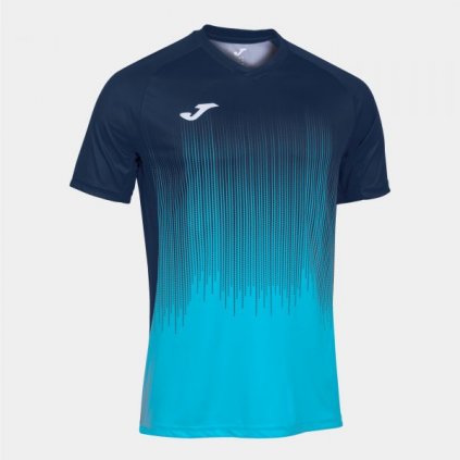 TRIČKO JOMA TIGER IV | TYRKYSOVÁ FLUO-TMAVĚ MODRÁ | K/R