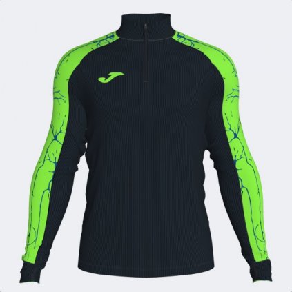 MIKINA JOMA ELITE IX | POLOZIP | ČERNÁ-ZELENÁ FLUO