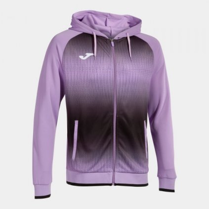 MIKINA JOMA TIGER V | PLNÝ ZIP S KAPUCÍ | PURPUROVÁ-ČERNÁ