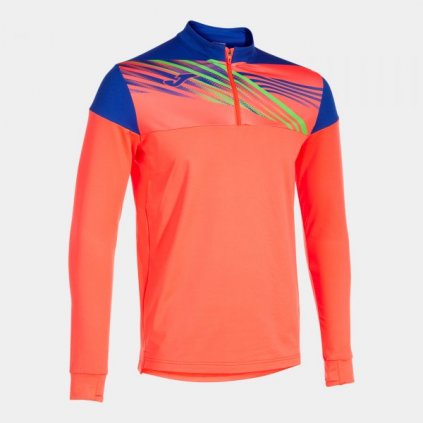 MIKINA JOMA ELITE X | POLOZIP | KORÁLOVÁ FLUO-SVĚTLE MODRÁ