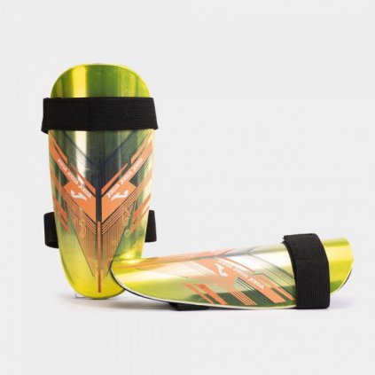 DEFENSE SHIN GUARDS FLUOR YELLOW FLUOR CORAL