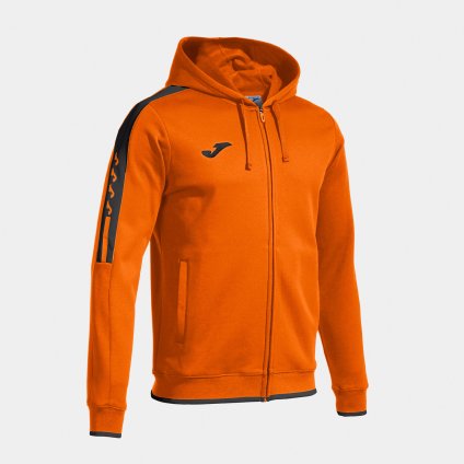 OLIMPIADA ZIP-UP HOODIE ORANGE BLACK (Velikost 3XS)