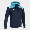 TOLEDO  ZIP-UP HOODIE NAVY FLUOR TURQUOISE