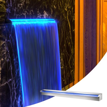 Szökőkút vízeséssel, LED szalaggal 90cm