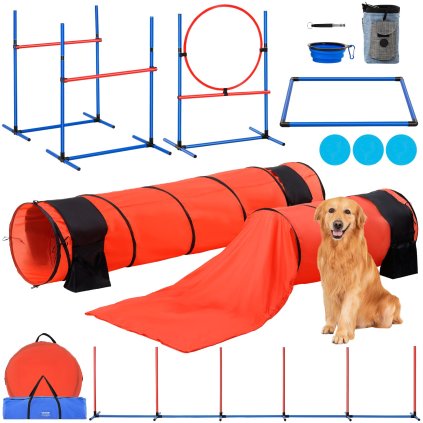 Kutya agility edzéshez való felszerelés 7 db akadályokkal