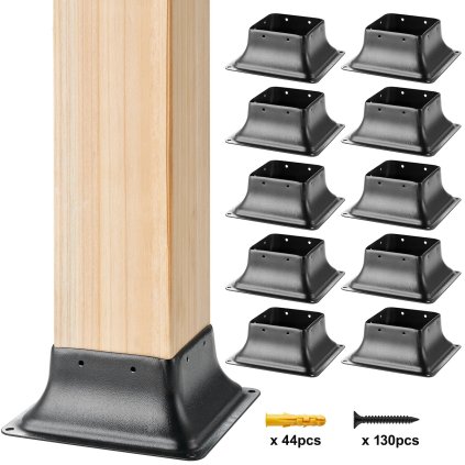 Acél oszloptalp 10 db 91x91mm porszórt bevonattal