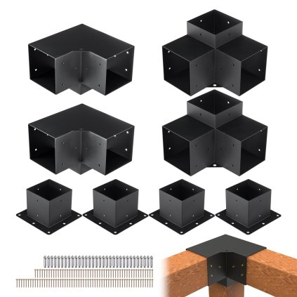 Pergola tartó készlet 8 db 3 utas 152,4x152,4mm