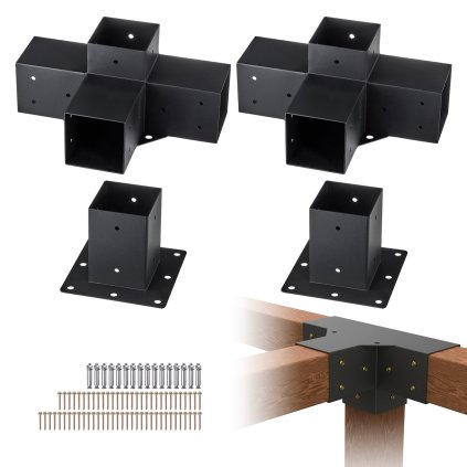 Pergola tartó készlet 4 db 101,6x101,6mm 4 irányú