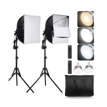 Softbox világítási készlet 16 x 16 in 3000-6500K, Fényképezéshez állítható