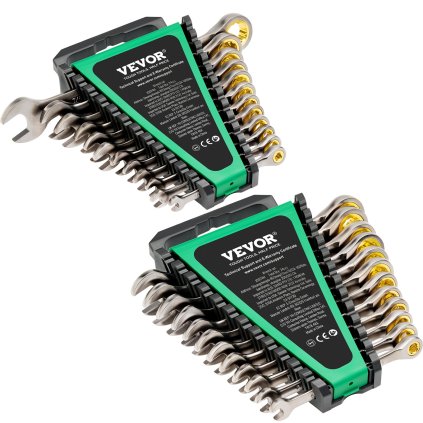 Kombinált csavarkulcs készlet 24 db SAE 1/4" - 7/8" metrikus 8-19 mm-es szervezőállvány