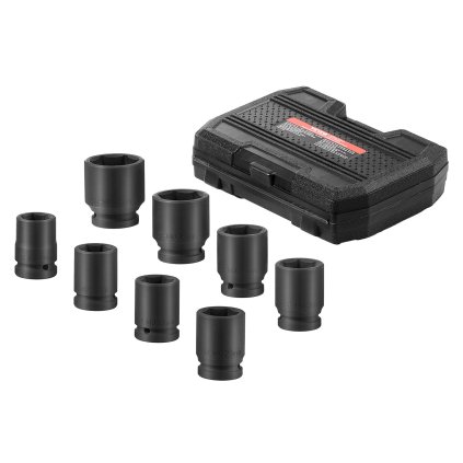 Tengelyanya ütközőhüvely-készlet 3/4"-os meghajtó 6-pontos 8 db metrikus orsóaljzat