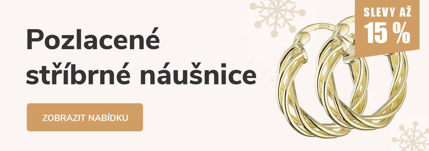 Pozlacené stříbrné náušnice