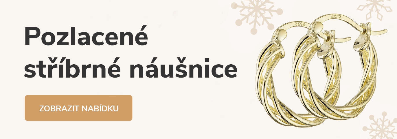 Pozlacené stříbrné náušnice