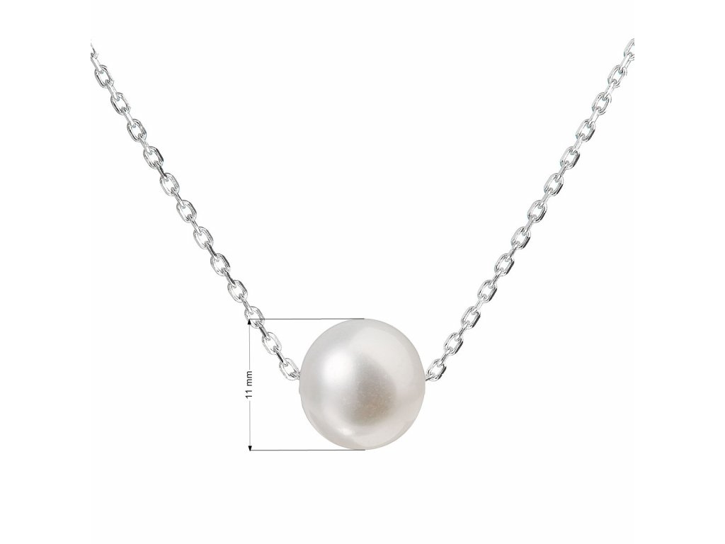 Perlový náhrdelník z pravých říčních perel bílý 22014.1 | joy-sperky.cz