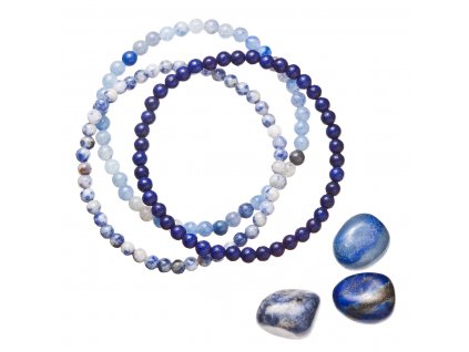 Náramky s minerálními kameny sodalit, avanturín a lapis lazuli 43043.3 modrý