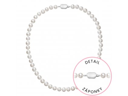 Perlový náhrdelník z říčních perel se zapínáním z bílého 14 karátového zlata 822003.1/9269B bílý