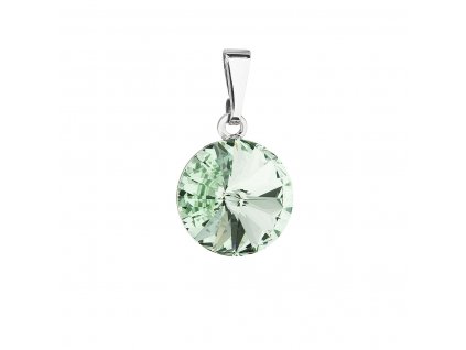 Přívěsek bižuterie se Swarovski krystaly zelený kulatý 54001.3