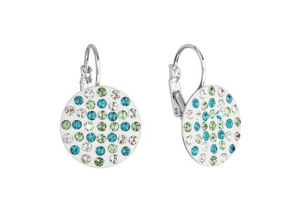 18488 nausnice bizuterie se swarovski krystaly zelene kulate 51033 3
