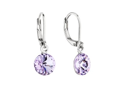 32078 nausnice bizuterie visaci s krystalem swarovski fialove kulate 51080 3 violet