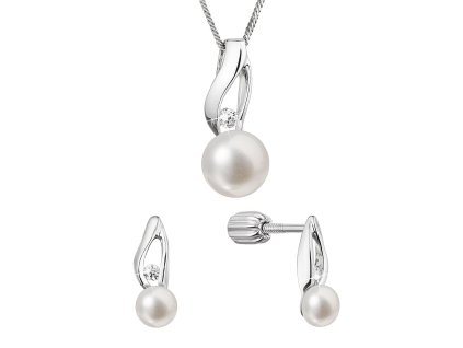 31466 perlova souprava se zirkony a bilou ricni perlou 29070 1b