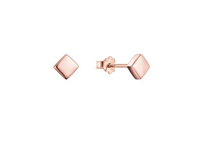 32774 pozlacene stribrne nausnice ctverecky 61026 rose gold