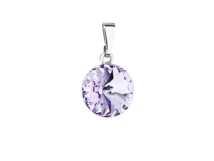 18947 privesek bizuterie se swarovski krystaly fialovy kulaty 54001 3 violet