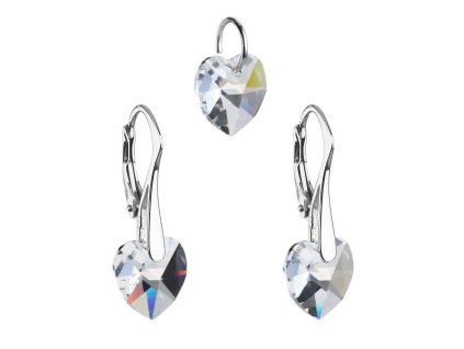 16388 sada sperku s krystaly swarovski nausnice a privesek bila srdce 39003 1