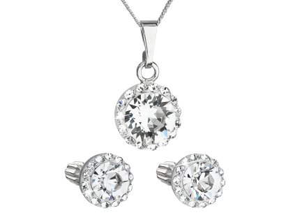 24731 sada sperku s krystaly swarovski nausnice retizek a privesek bile kulate 39352 1
