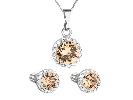 24740 sada sperku s krystaly swarovski nausnice retizek a privesek hnede oranzove kulate 39352 3 light colorado topaz