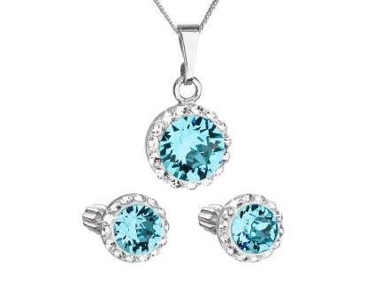 24737 sada sperku s krystaly swarovski nausnice retizek a privesek modre kulate 39352 3