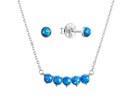 31364 sada sperku se syntetickymi opaly modre kulate 19035 3 blue