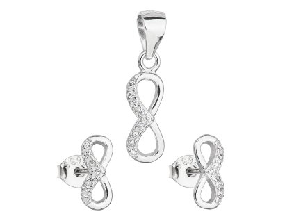 23441 sada sperku se zirkonem nausnice a privesek bile nekonecno 19016 1